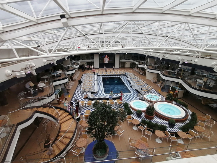 Swimming pool onboard Queen Anne