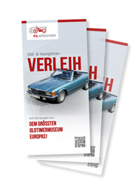 Broschüren: Oldtimer Verleih in Europa