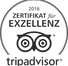 Zertifikat für Exzellenz Tripadvisor