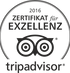 Zertifikat für Exzellenz Tripadvisor