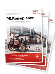 PS.Reiseplaner Broschüren: Historisches Auto, Reisetipps, PS.SPEICHER