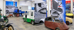 Historische kleine Nutzfahrzeuge und PKW in der PS.SPEICHER Sammlung Kleinwagen