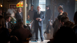 The Westies MGM+ crime drama series poster featuring J.K. Simmons and Titus Welliver