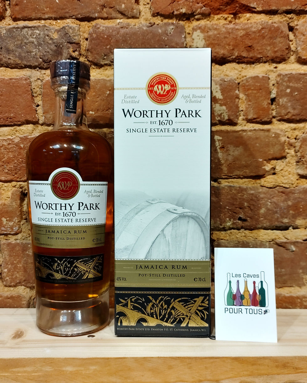 RHUM WORTHY PARK EST 1670 SINGLE ESTATE RESERVE JAMAÏCA RUM