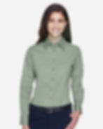 Harriton Women's Easy Blend™ Long Sleeve Twill Dress Shirt