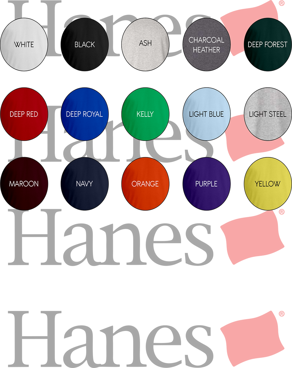 Thumbnail: Hanes Ecosmart® Jersey Polo Color Swatches