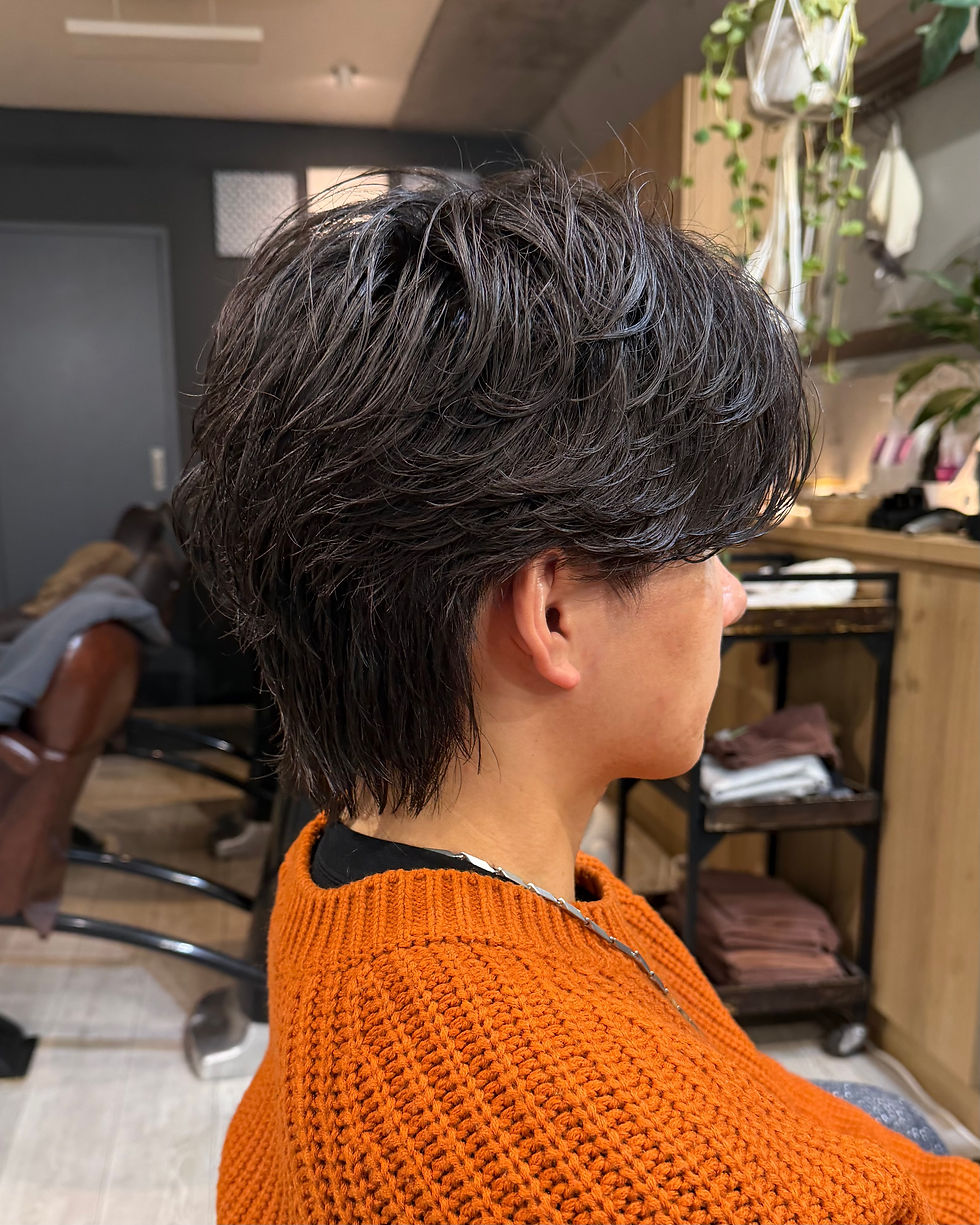 毛流れセンターパート/ニュアンスパーマ