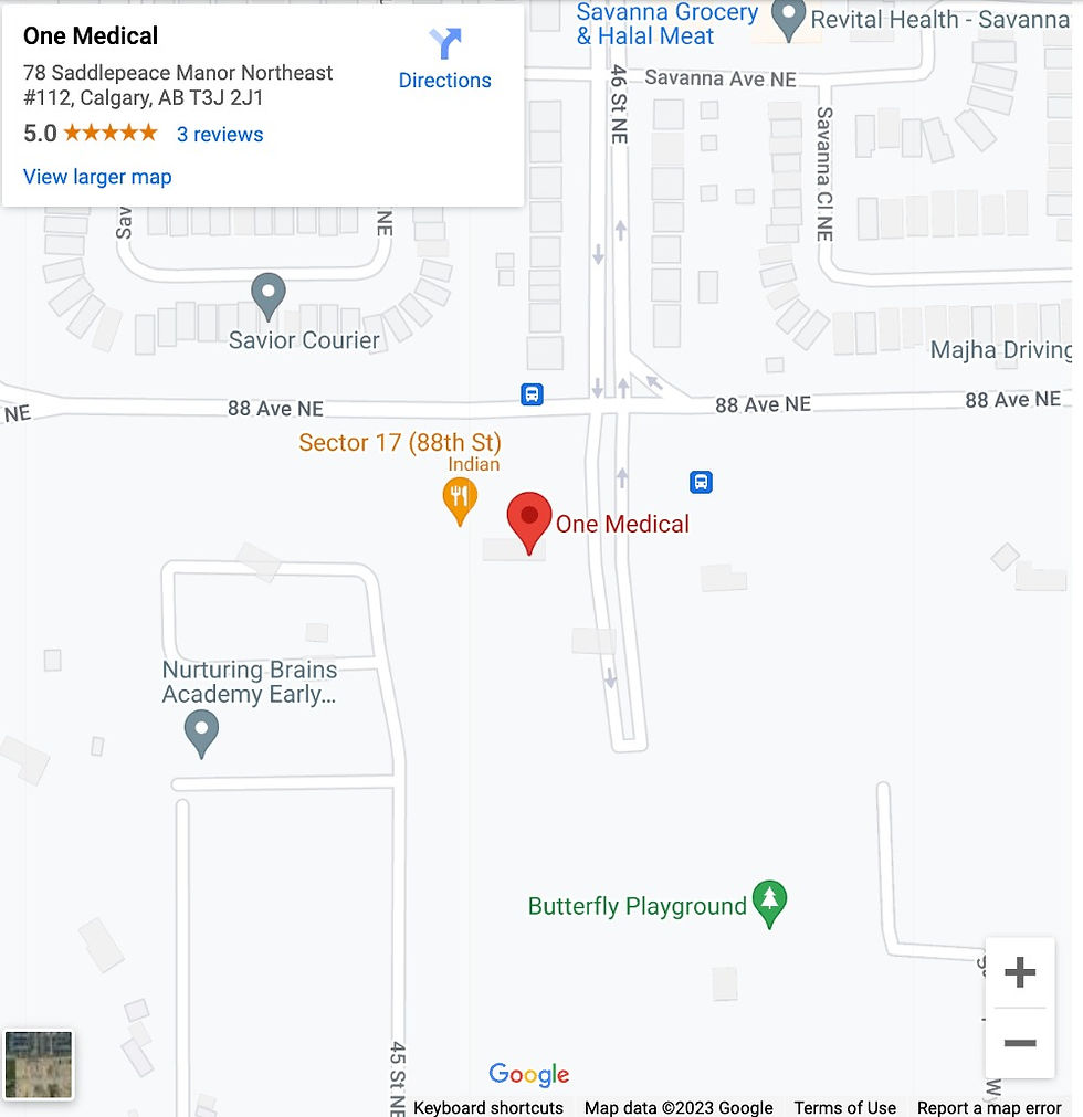 directions to one medical walk-in clinic in Calgary