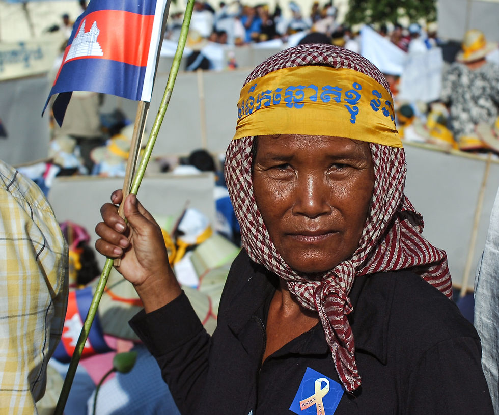 Protester in Phnom Penh