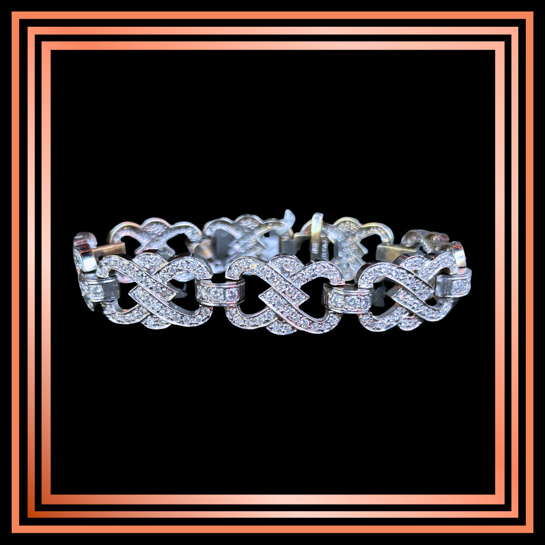 Diamond & 18K White Gold Bracelet