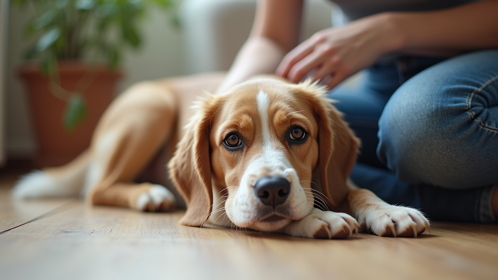 Close-up view of a pet owner preparing a comfortable space for pet care at home
