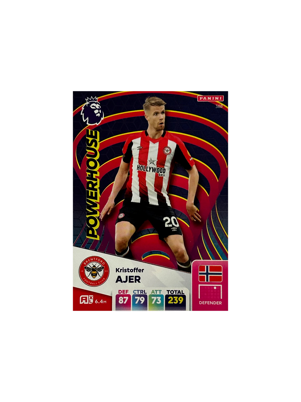 Panini Adrenalyn XL English Premier League Single - POWERHOUSE - Ajer - 388