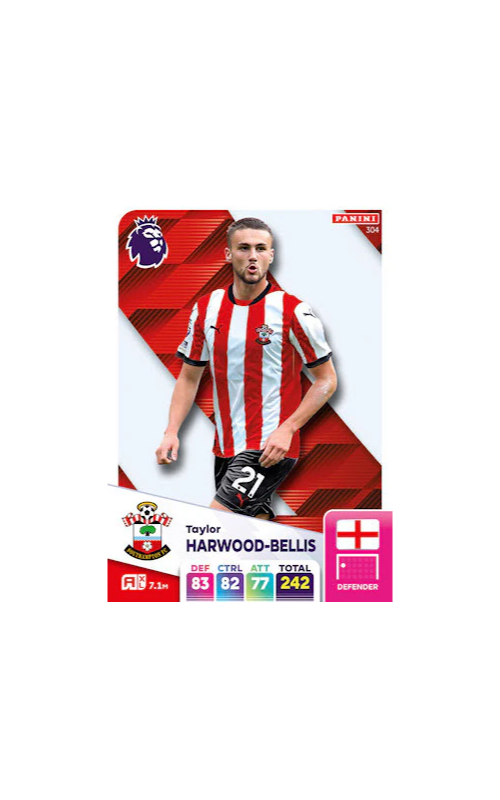 Panini Adrenalyn XL English Premier League Single - HARWOOD-BELLIS - 304