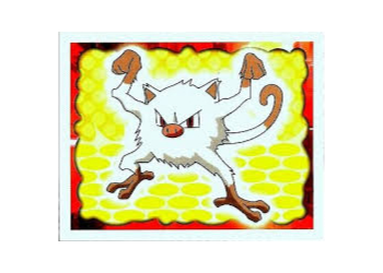1999 Topps Merlin Pokemon Sticker Mankey #56 - Series 1 Collection