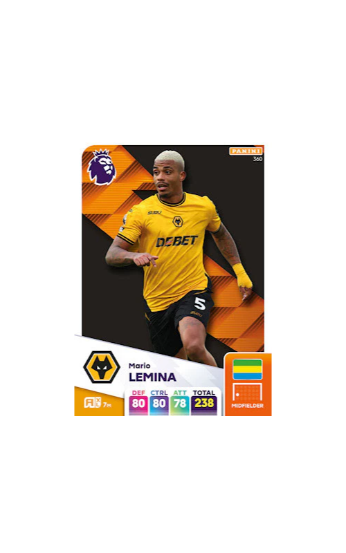 Panini Adrenalyn XL English Premier League Single - LEMINA - 360