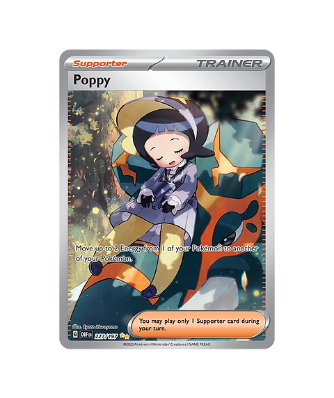 227 197 pokemon card Amazon.com: Pokemon - Poppy 227/197 - Obsidian Flames - Special illutration Rare