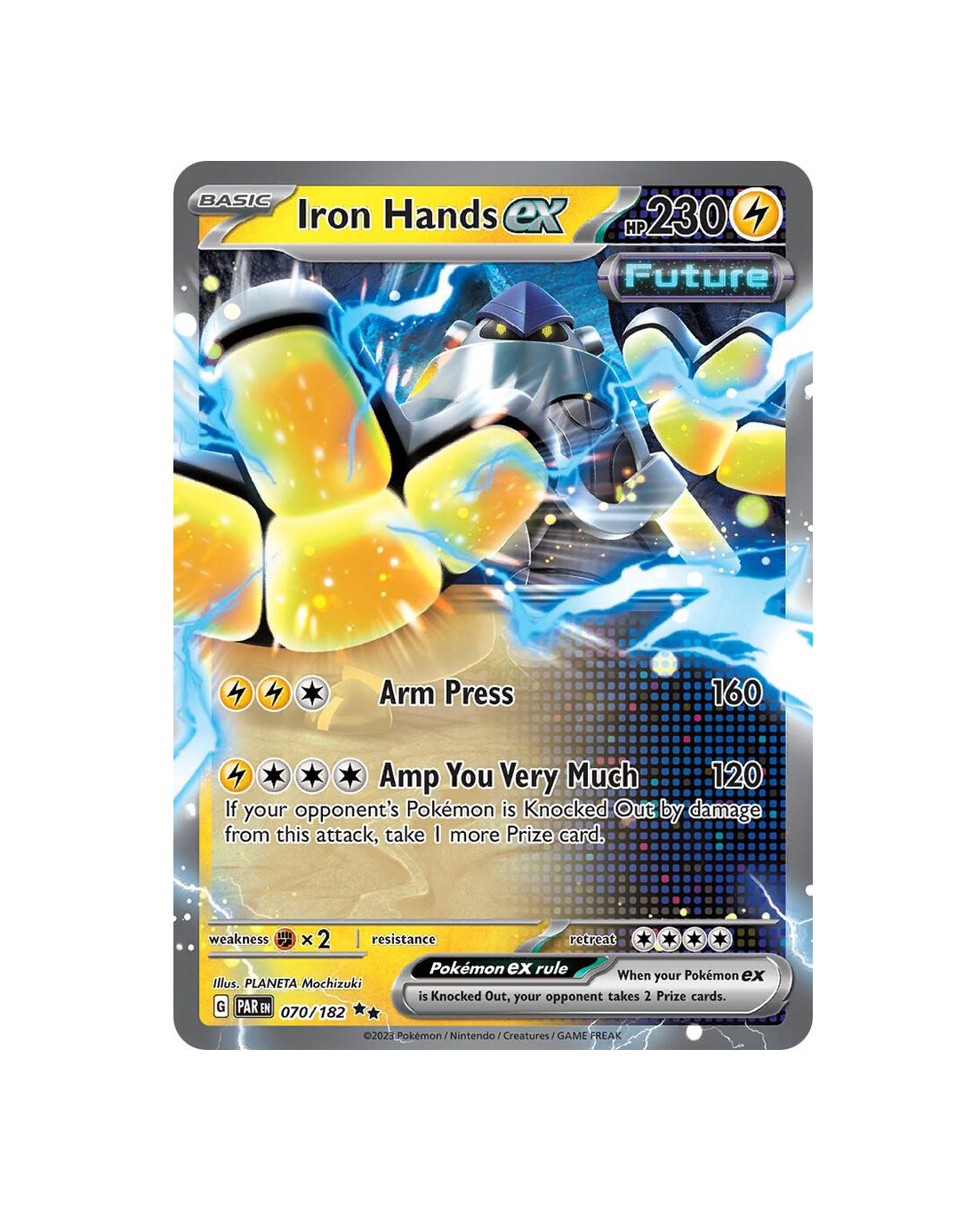 Iron Hands EX Double Rare PAR 070-182 Paradox Rift Single Card