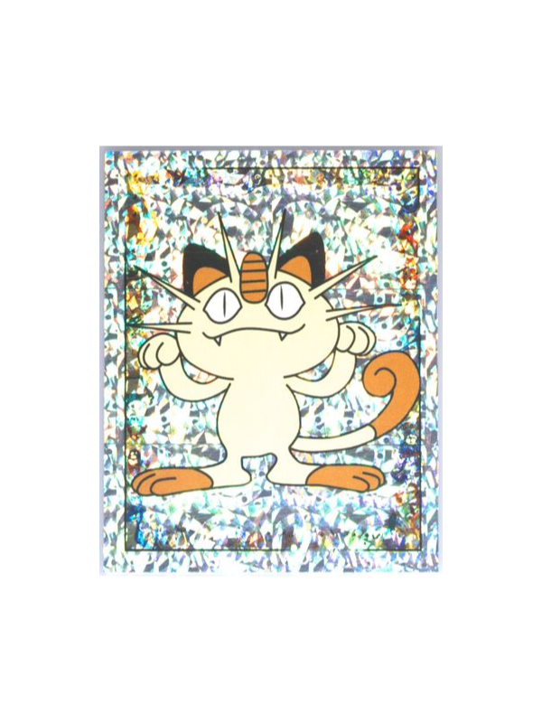 1999 Topps Merlin Sticker Meowth Glitter S11 - Series 1 Collection