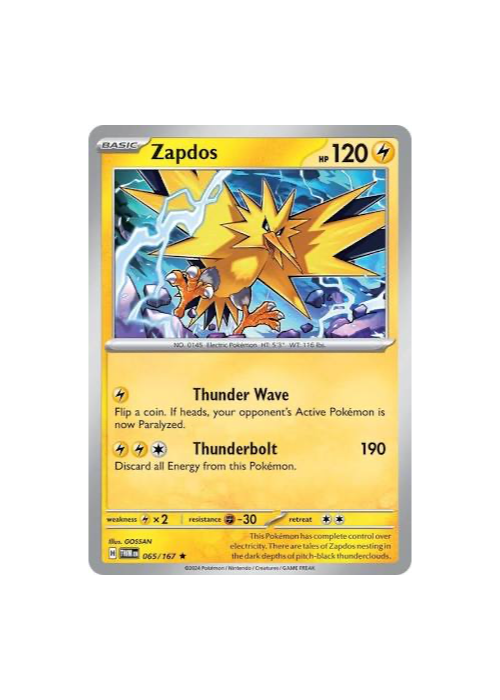 Zapdos Holo TWIM 065-167 Twilight Masquerade Single Card