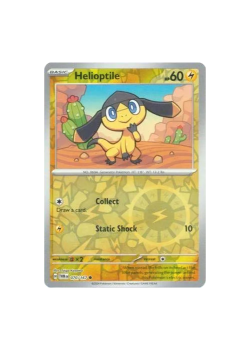 Helioptile Reverse Holo TWIM 070-167 Twilight Masquerade Single Card