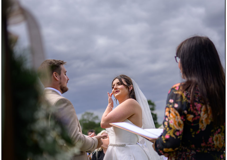 bride and groom during ceremony