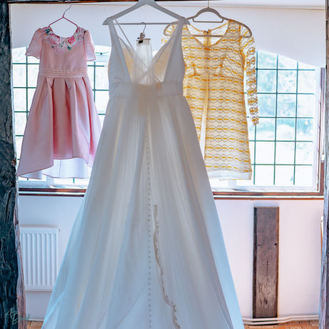 Bride and bridesmaids dresses