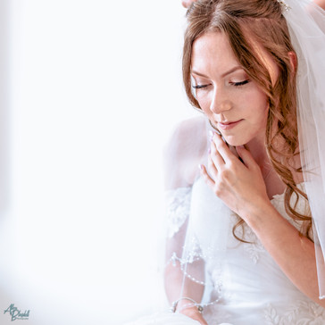 Bride getting ready