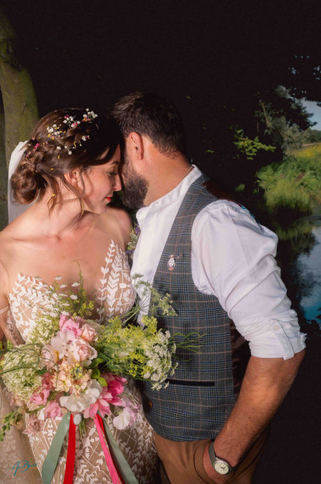 bride and groom at a suffolk wedding
