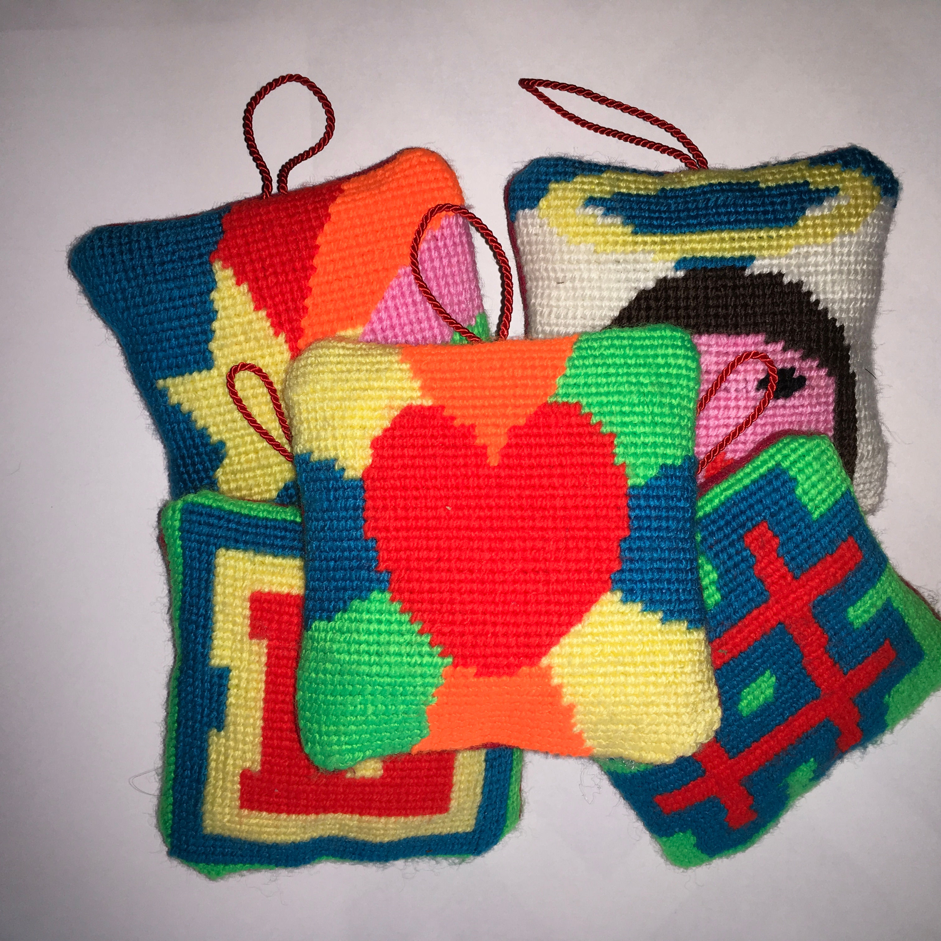 Valentine's Day Heart Tapestry Lavender Bag or pin cushion