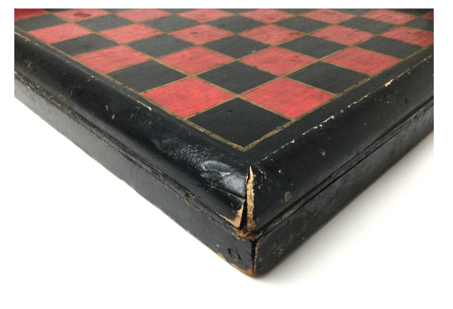 Thumbnail: Late 19th Century Red & Black Painted Game Board