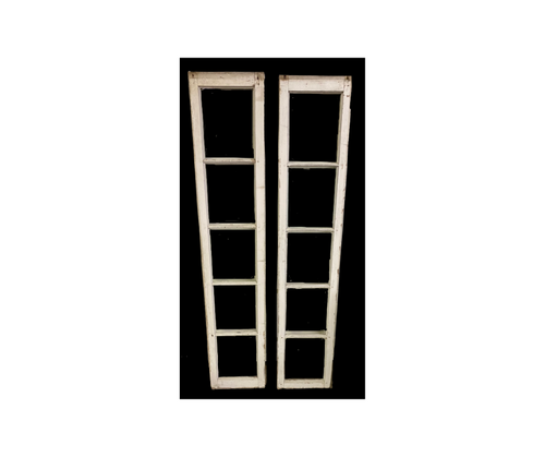 Pair of five light window frames with glass | Ponzi's Antiques
