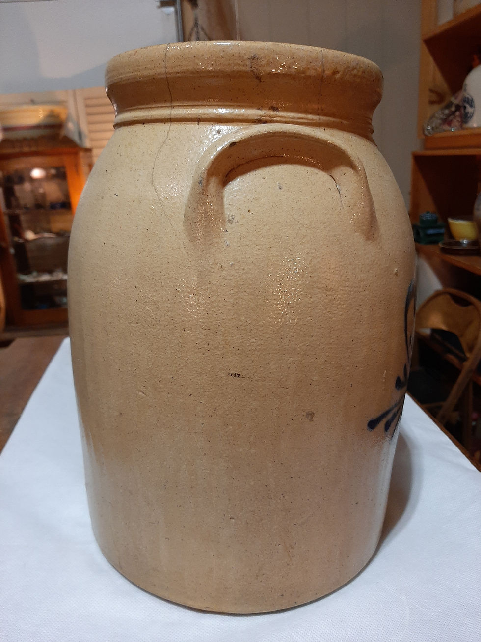 Thumbnail: J. A. & C. W. Underwood, Ft. Edward, New York 2 Gallon Stoneware Preserve Jar
