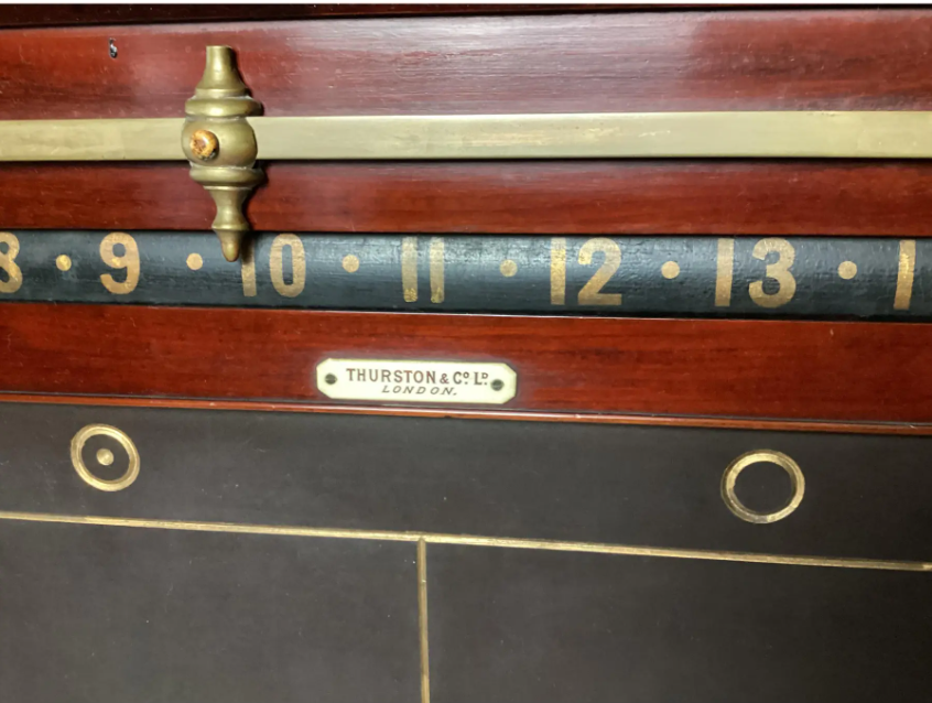 Thumbnail: Antique Thurston & Co Ltd London Snooker Billiards Scoreboard