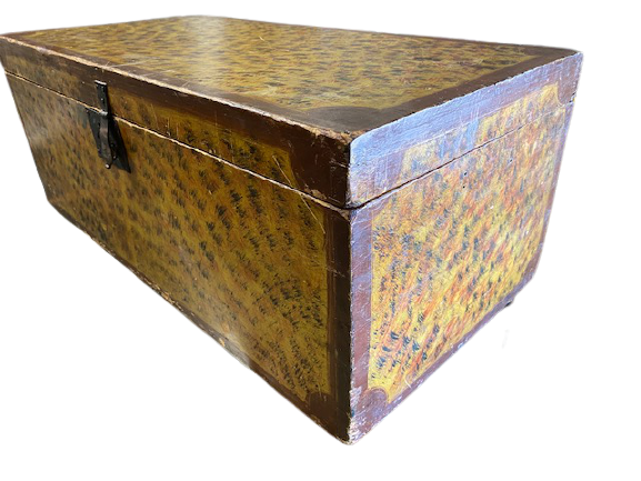 Thumbnail: our color New England Paint decorated flat top box