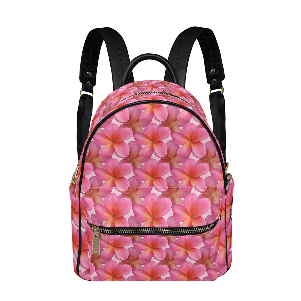 Pink Plumeria - Small Size Backpack