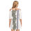 Thumbnail: Purple Crown Flower with Lei's on White - Women's Off-shoulder Cami Dress
