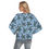 Thumbnail: Blue Black and Green Honu - Women's Bat Sleeve Light V-neck Front Buttoned Top