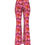 Thumbnail: Pink Plumeria - Women's Skinny Flare Pants