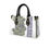 Thumbnail: Purple Crown Flower with Lei's on White - Women's Tote Bag With Black Handle