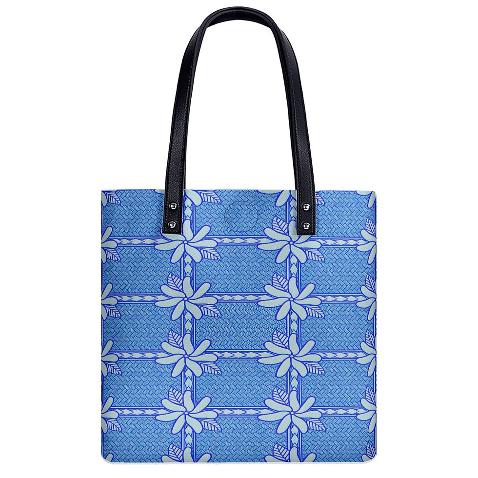 Tahitian Gardenia Blue - PU Shoulder Bag