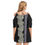 Thumbnail: Purple Crown Flower with Lei's on Black - Women's Off-shoulder Cami Dress