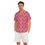 Thumbnail: Pink Plumeria - Men's Deep V-neck Short Sleeve shirt