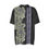Thumbnail: Purple Crown Flower with Lei's on Black - Men's Silk Short-Sleeved Shirt