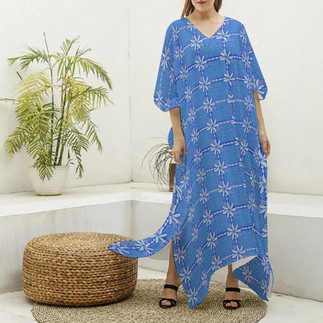 Women's Silk V-neck Kaftan Robe