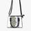 Thumbnail: Purple Crown Flower with Lei's on White - Multifunctional Handbag