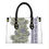 Thumbnail: Purple Crown Flower with Lei's on White - Women's Tote Bag With Black Handle