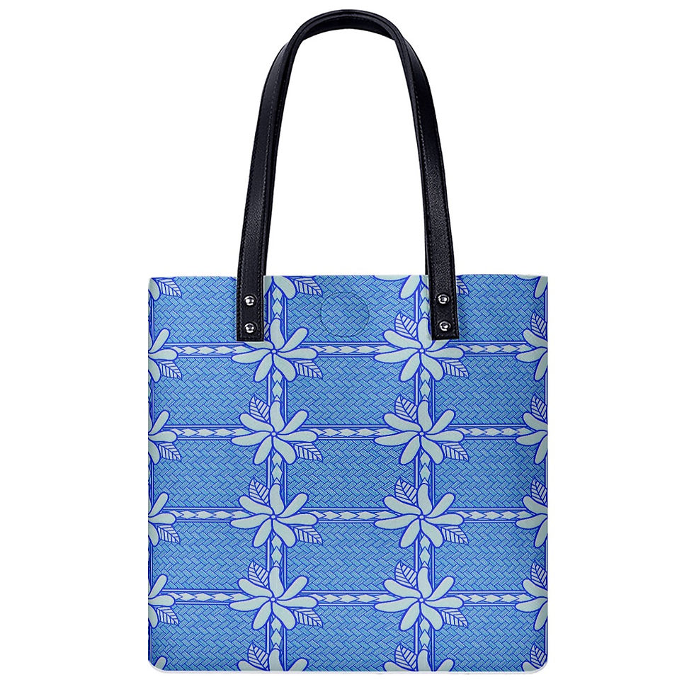 Tahitian Gardenia Blue - PU Shoulder Bag