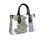 Thumbnail: Purple Crown Flower with Lei's on White - Women's Tote Bag With Black Handle