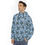 Thumbnail: Blue Black and Green Honu -  Men's Hoodie With Placket Double Zipper