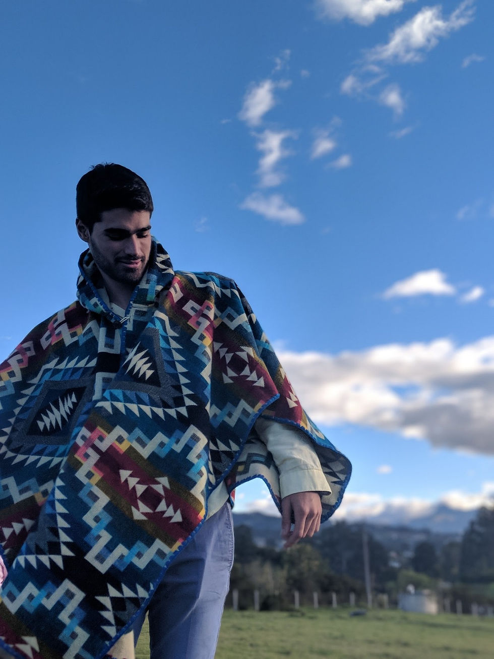 Thumbnail: Aymara Poncho Hoodie- Unisex